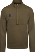 Robey Off Pitch Cotton Half-Zip Top - Olive - XL