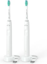 Bol.com Philips Sonicare Series 3100 HX3675/13 - Elektrische tandenborstel - Wit - Duopack aanbieding