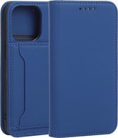 Sterk magnetisme Schokbestendig Horizontaal Flip Liquid Feel lederen hoesje met houder & kaartsleuven & portemonnee voor iPhone 13 Pro (blauw)