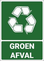 Afvalbord groen afval - kunststof 210 x 297 mm