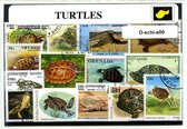 Schildpadden– Luxe postzegel pakket (A6 formaat) : collectie van verschillende postzegels van schildpadden – kan als ansichtkaart in een A6 envelop - authentiek cadeau - cadeau - geschenk - kaart - zee -reptiel - zwemmen - schildpad - turtle