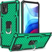 Voor Motorola Moto G Stylus 2021 Cool Armor PC + TPU Shockproof Case met 360 Graden Rotatie Ring Houder (Diepgroen)