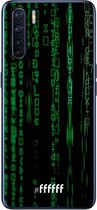 6F hoesje - geschikt voor OPPO A91 -  Transparant TPU Case - Hacking The Matrix #ffffff
