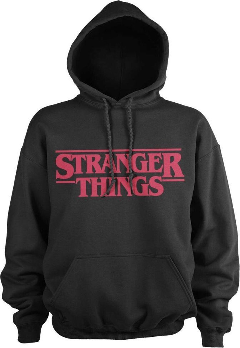 Stranger Things Hoodie/trui -L- Logo Zwart | bol