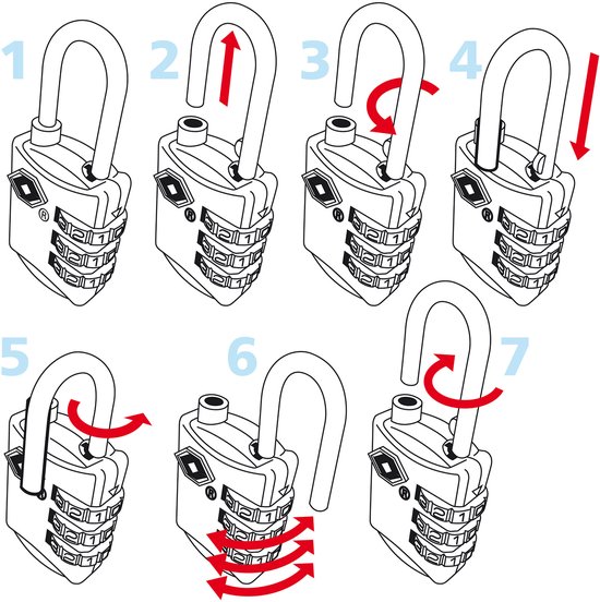 Cadenas de voyage Travelsafe Tsa - Numéro