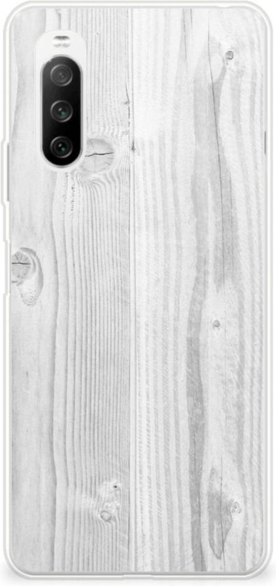 Sony Xperia 10 III Bumper Hoesje White Wood