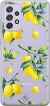 Casimoda® hoesje - Geschikt voor Samsung A72 - Lemons - Backcover - Siliconen/TPU - Geel