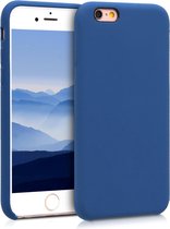kwmobile telefoonhoesje voor Apple iPhone 6 / 6S - Hoesje met siliconen coating - Smartphone case in marineblauw