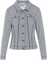 Cassis - Female - Jasje met tweekleurige grafische print  - Marineblauw