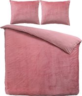 Velvet Dekbedovertrek - Roze - Lits Jumeaux - 240 x 200/220 cm