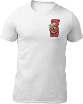 Money Bag - Teddy The Gangster - Heren T-Shirt - Getailleerd - Katoen - Ronde Hals