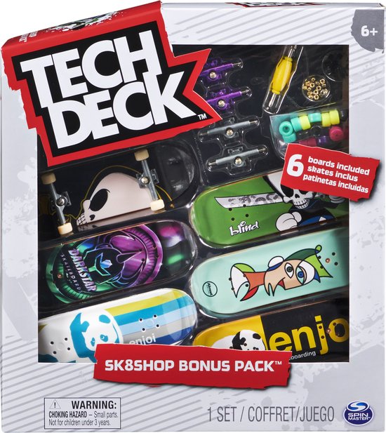 Tech Deck - Sk8shop Bonus-pakket met 6 vingerskateboard - Tech Deck