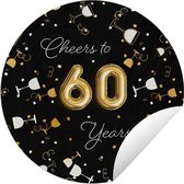 Garden Circle Anniversaire - Citations - 60 Ans - 150x150 cm - Affiche de Jardin Ronde - Extérieur