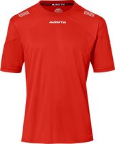 Masita | Sportshirt Heren Korte Mouw - Porto - Wedstrijd - Fitness - Hardloopshirt Heren - Ademend Vocht Regulerend - RED/WHITE - XXL