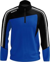 Masita | Zip-Sweater Forza - korte ritssluiting en duimgaten - ROYAL BLUE/BLAC - 140