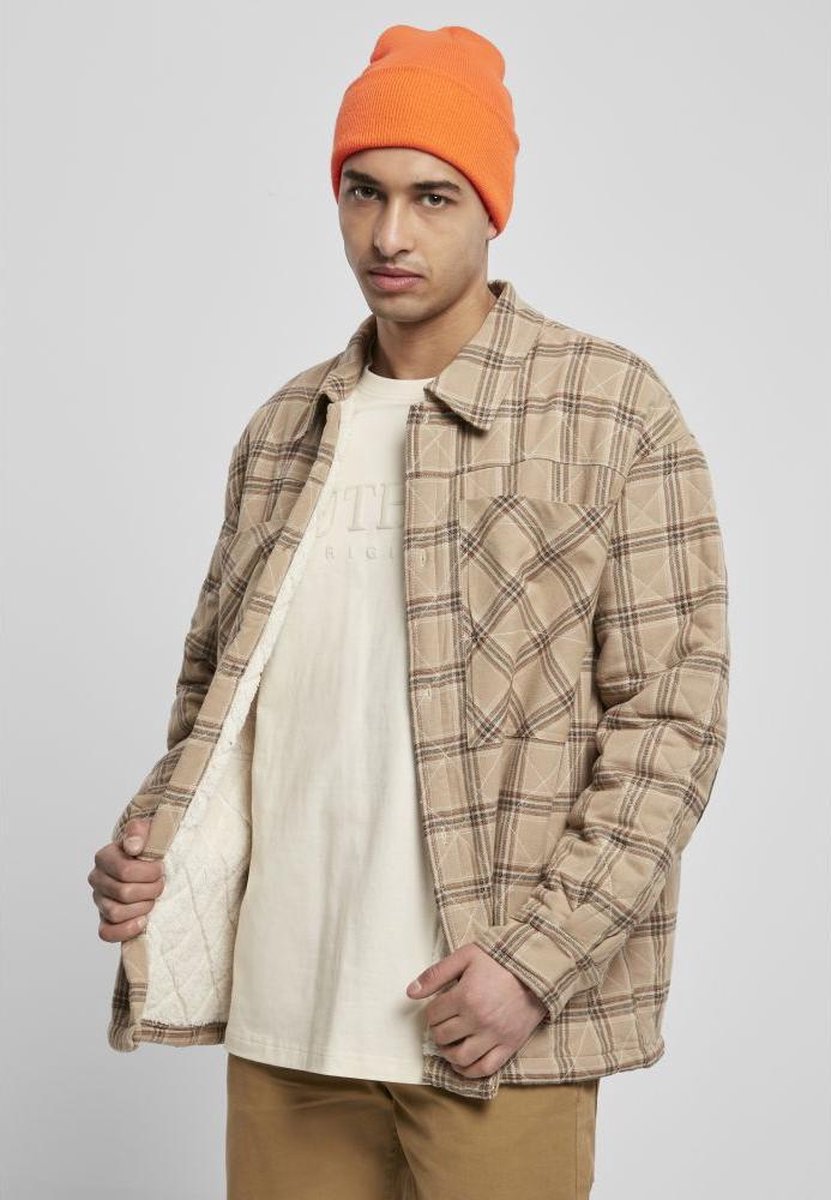 Southpole - Flannel Quilted Shirt Jacket - S - Creme