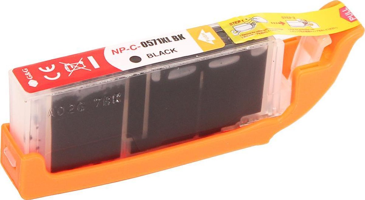 ABC huismerk inkt cartridge geschikt voor Canon CL-I571XL zwart Pixma MG-5750 MG-6850 MG-6851 MG-6852 MG-6853 MG-7750 MG-7751 MG-7752 MG-7753 TS-5050 TS-5051 TS-5052 TS-5053 TS-5055 TS6050