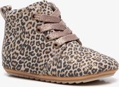 Groot leren babyschoenen met luipaardprint - Bruin - Maat 19