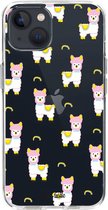 Casetastic Apple iPhone 13 Hoesje - Softcover Hoesje met Design - Rainbow Llama Print