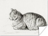 Affiche chat - peinture de Jean Bernard - 80x60 cm