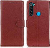 Book Case - Xiaomi Redmi Note 8 (2021) Hoesje - Bruin