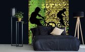 Dimex Bicycle Green Vlies Fotobehang 225x250cm 3-banen