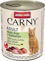 Animonda Carny Kip, Kalkoen +Konijn Adult 6 x 800 g -kattenvoer-natvoer-