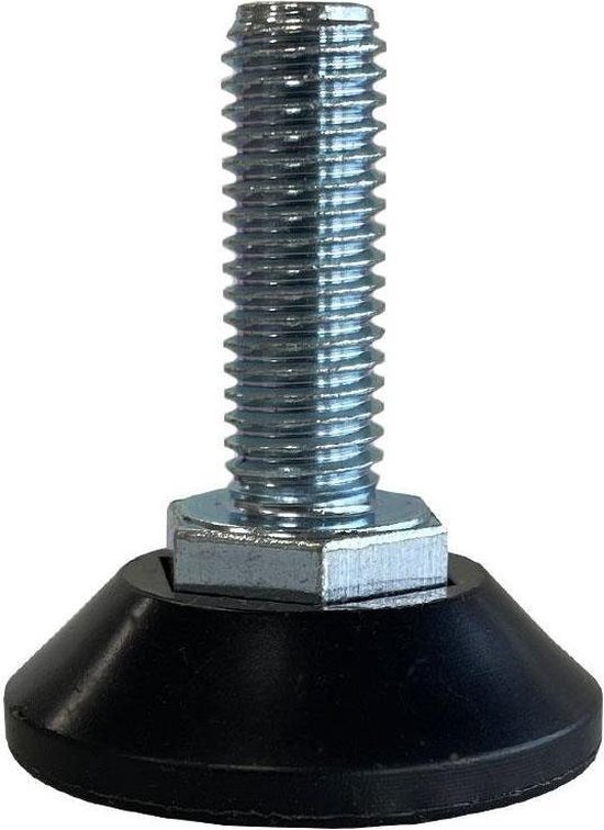 Gedotec Regulierschraube M10 Stellschrauben KESA für Möbelfüße & Tischbeine | Schrauben Länge 60 mm | Möbelschraube 300 kg Tragkraft | Verstellschraube Stahl verzinkt | 10 Stück - Stellfüße drehbar