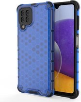 Voor Samsung Galaxy A22 4G Schokbestendige Honingraat PC + TPU Beschermhoes (Blauw)