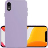 Hoes voor iPhone XR Hoesje Back Cover Siliconen Case Hoes - Lila