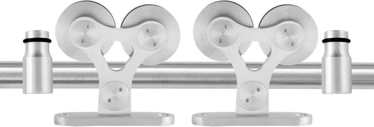 schuifdeursysteem Twin RVS 200 cm