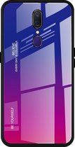 Voor OPPO F11 / A9 gradiÃ«ntkleur glazen behuizing (rood blauw)