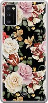 Samsung A41 hoesje siliconen - Bloemen flowerpower | Samsung Galaxy A41 case | multi | TPU backcover transparant