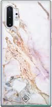 Samsung Note 10 Plus hoesje siliconen - Parelmoer marmer | Samsung Galaxy Note 10 Plus case | multi | TPU backcover transparant