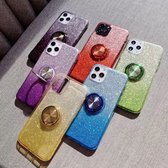 P.C.K. TPU Hoesje/Achterkant/Backcover/Ring Hoesje groen met kickstand voor je vinger/vingerhouder geschikt voor Apple iPhone 11 PRO MAX MET Glasfolie