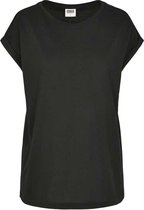 Urban Classics Dames Tshirt -L- Organic Extended Shoulder Zwart