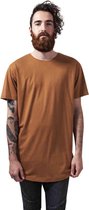 Urban Classics - Shaped Long Heren T-shirt - L - Bruin