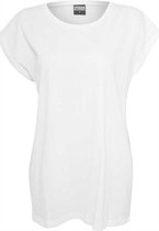 Urban Classics Dames Tshirt -S- Organic Extended Shoulder Wit