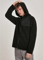 Urban Classics Jacket -M- Hooded Sherpa Zwart