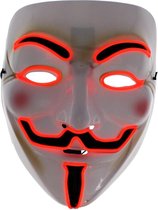 Zac's Alter Ego Masker Anonymous/Guy Fawkes Lichtgevend - 3 standen Rood
