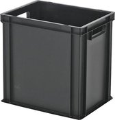 Stapelbak - Opbergbox - 400x300xH400mm - zwart