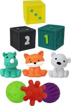 Infantino Set Sensoriel Comprend : 3 Balles, 3 Cubes Et 3 Arroseurs Multi-Texturés