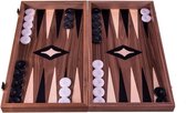 Amerikaans Eiken Walnoot Backgammonspel - Luxe - 38x20 cm Pearl Stene Top Kwaliteit Klasse en Geweldig