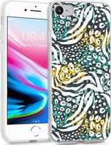 iMoshion Design voor de iPhone SE (2022 / 2020) / 8 / 7 / 6s hoesje - Jungle - Wit / Zwart / Groen