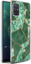 iMoshion Hoesje Siliconen Geschikt voor Samsung Galaxy A71 - iMoshion Design hoesje - Groen / Meerkleurig / Goud / Green Graphic