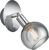 LED Wandspot - Trion Brista - E14 Fitting - 1-lichts - Rond - Glans Chroom - Aluminium