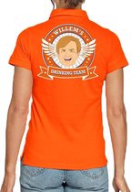 Willems Drinking Team poloshirt dames -  dames polo -  Koningsdag kleding 2XL