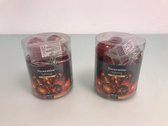 kerstballen slinger met LED rood. Twee stuks