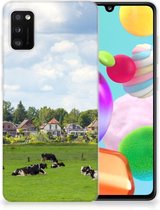 Backcover Soft Siliconen Hoesje Geschikt voor Samsung Galaxy A41 Telefoon Hoesje Hollandse Koeien