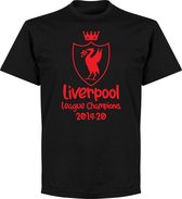 Liverpool Champions 2020 Logo T-Shirt - Zwart - XXL